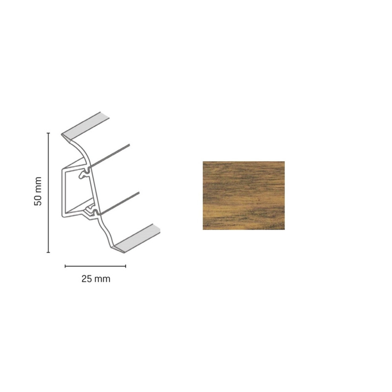Döllken Profiles Lišta SLK 50 2146 borovice sycylia 50 x 25 x 2500 mm