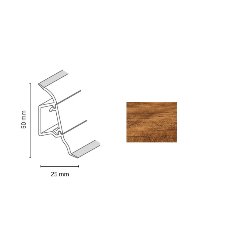 Döllken Profiles Lišta SLK 50 2147 dub antický 50 x 25 x 2500 mm
