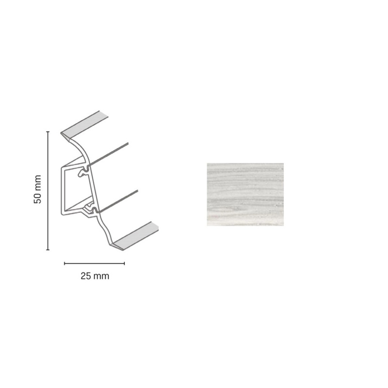 Döllken Profiles Lišta SLK 50 2155 borovice skotská 50 x 25 x 2500 mm