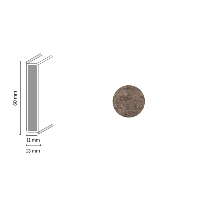 Döllken Profiles Lišta CUBU Stone & Style 2821 60 x 13 x 2500 mm