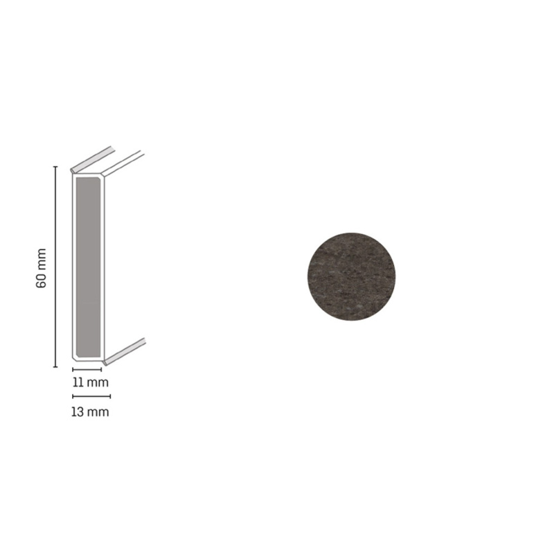 Döllken Profiles Lišta CUBU Stone & Style 2822 břidlice 60 x 13 x 2500 mm