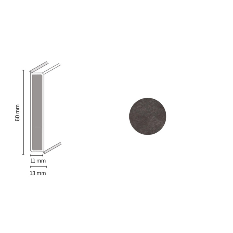 Döllken Profiles Lišta CUBU Stone & Style 2819 břidlice antracit 60 x13 x2500 mm