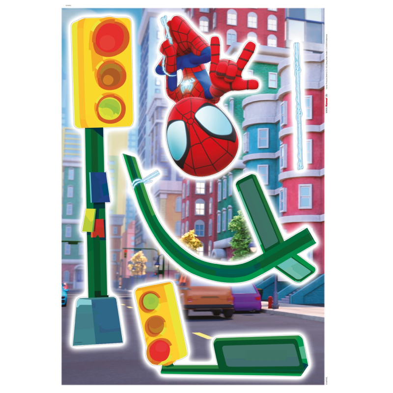 Komar Samolepka na zeď Spiderman Lamp Swing 50 x 70 cm, 5dílná