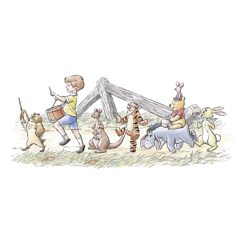 Komar Vlies. fototapeta Disney Winnie The Pooh Walk Along Another Path 250x100cm