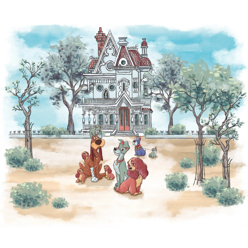 Komar Vliesová fototapeta Disney Lady and the Tramp Sweet Home 300 x 250 cm