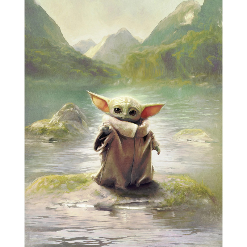 Komar Vliesová fototapeta Star Wars The Mandalorian Grogu Landscape 200 x 250 cm