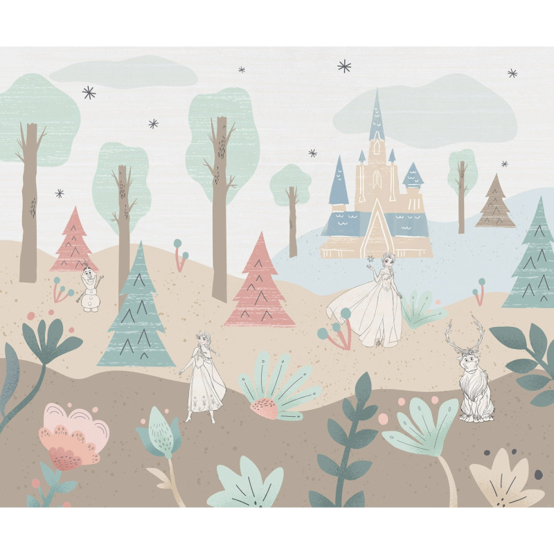 Komar Vliesová fototapeta Disney Frozen Castle Playground 300 x 250 cm