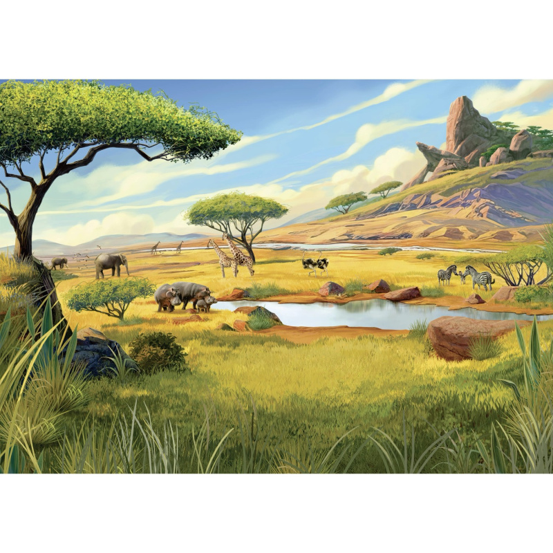 Komar Vliesová fototapeta Disney The Lion King Savanna 350 x 250 cm