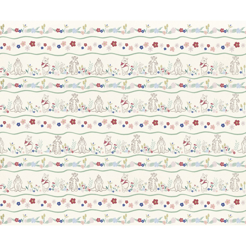 Komar Vliesová fototapeta Disney Winnie the Pooh Friends In Garden 300 x 250 cm