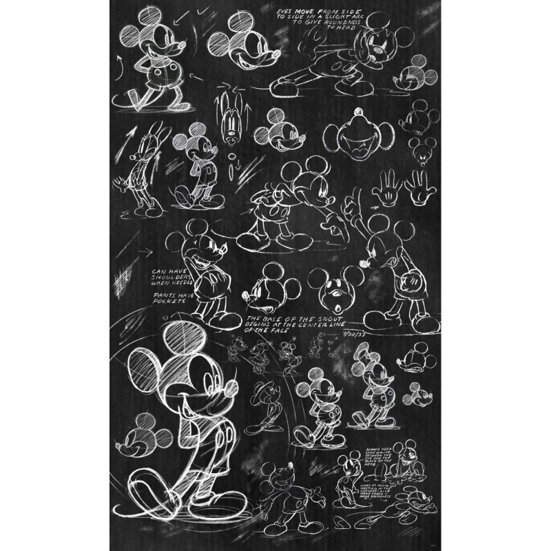 Komar Vliesová fototapeta Mickey Chalkboard 120 x 200 cm