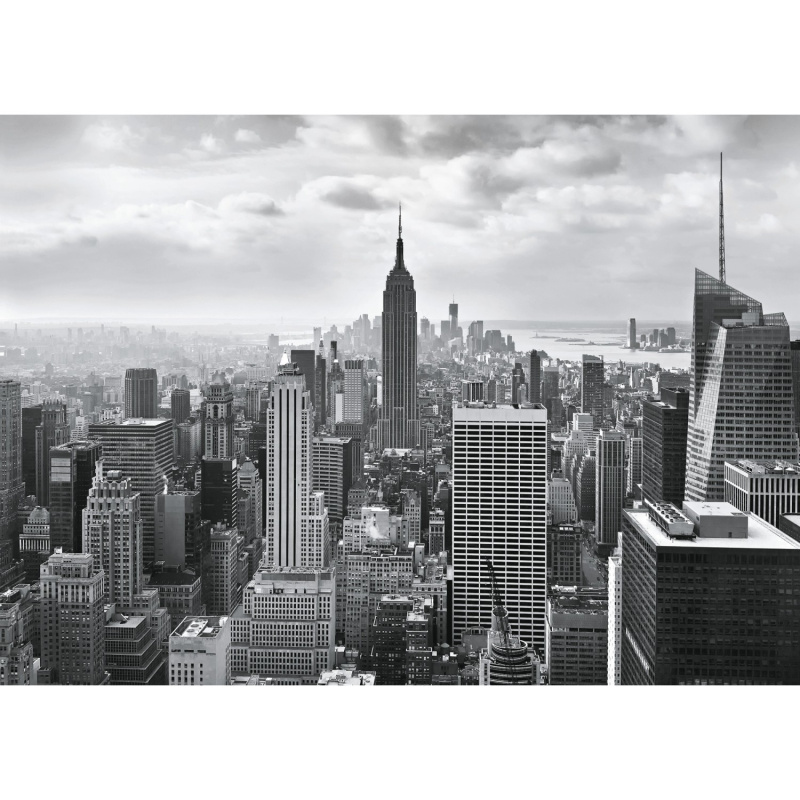 Komar Papírová fototapeta NYC Black and White, 368 x 254 cm