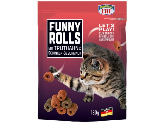 Perfecto Cat Funny Rolls 180g krůta