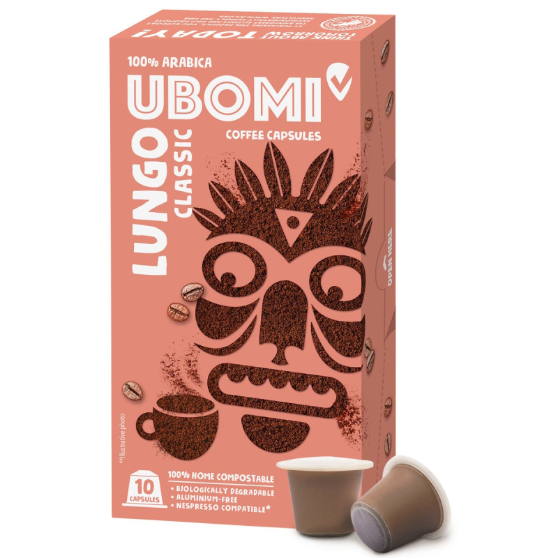 Ubomi Lungo Classic 100% Arabica RFA kávové kapsle