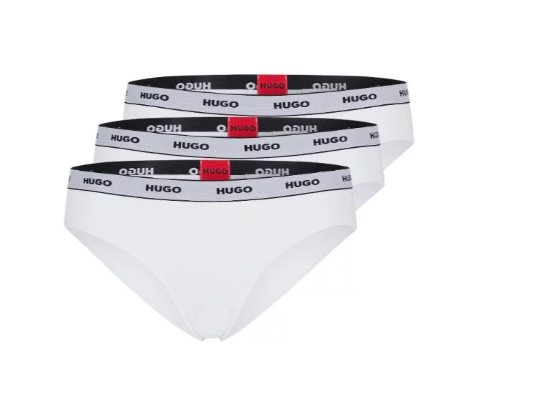 Dámské kalhotky 3ks 50469657 100 bílá  Hugo Boss M bílá