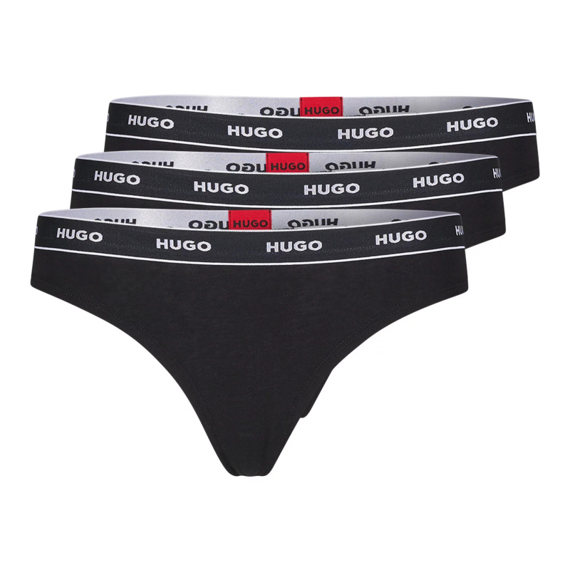 BOSS Dámská tanga 3Pack Stripe 50469681-001 - HUGO L
