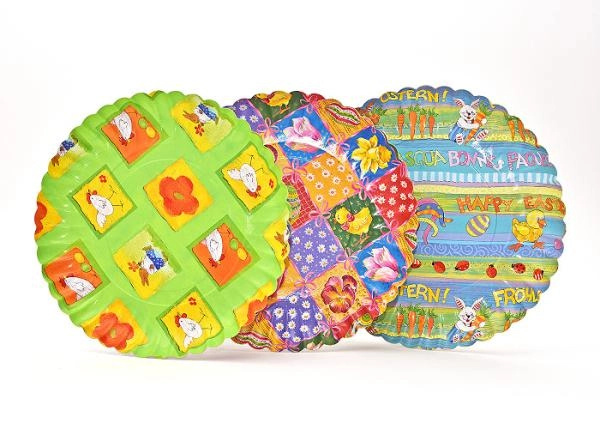 Papírový talíř velikonoční 23 cm - 1 kus
