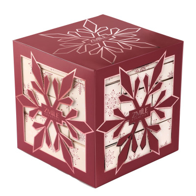 ZMILE COSMETICS Snowflake Puzzle adventní kalendář Cherry Red