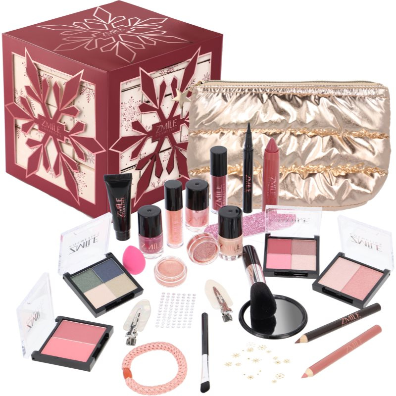 ZMILE COSMETICS Snowflake Puzzle adventní kalendář Cherry Red
