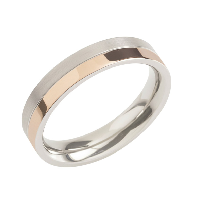 Boccia Titanium Pozlacený titanový snubní prsten 0129-07 53 mm