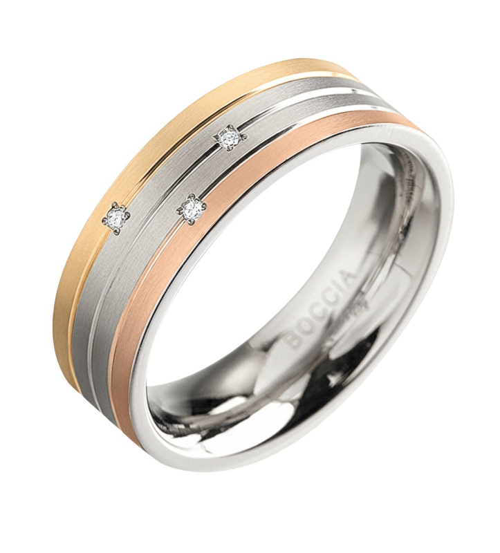 Boccia Titanium Titanový prsten s brilianty 0135-02 52 mm