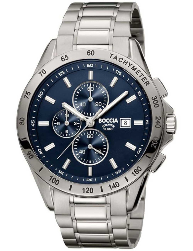 Boccia 3751-01 Men`s Watch Chronograph Titanium 43mm