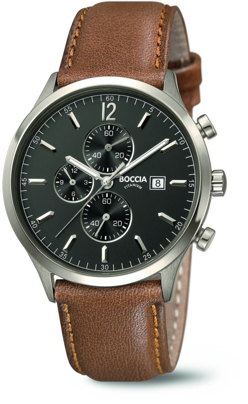 Boccia 3753-04 Mens Watch Chronograph Titanium 42mm