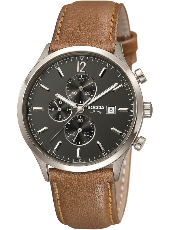 Boccia 3753-04 Mens Watch Chronograph Titanium 42mm