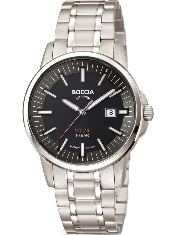 Boccia 3643-04 Mens Watch Solar Titanium 39mm