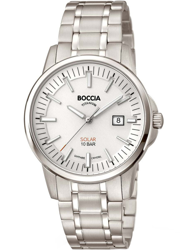 Boccia 3643-03 Mens Watch Solar Titanium 39mm