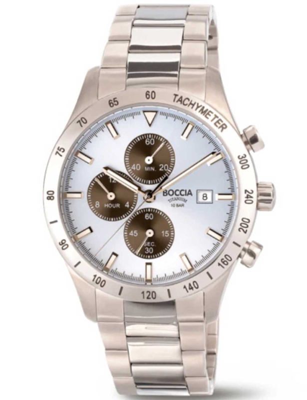 Boccia 3739-01 Titanium Chronograph 40mm 10ATM