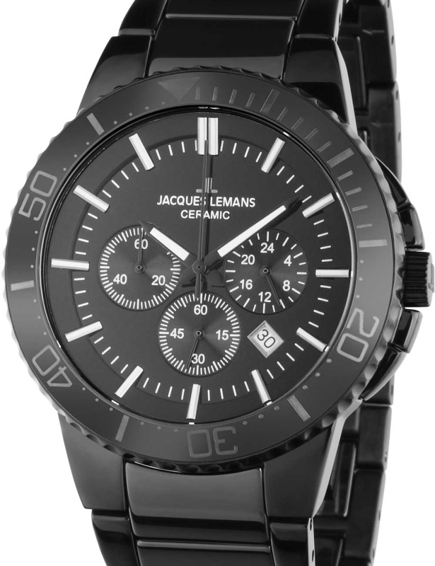 Jacques Lemans 1-2166B Colmar Ceramic Chrono 43mm 10ATM