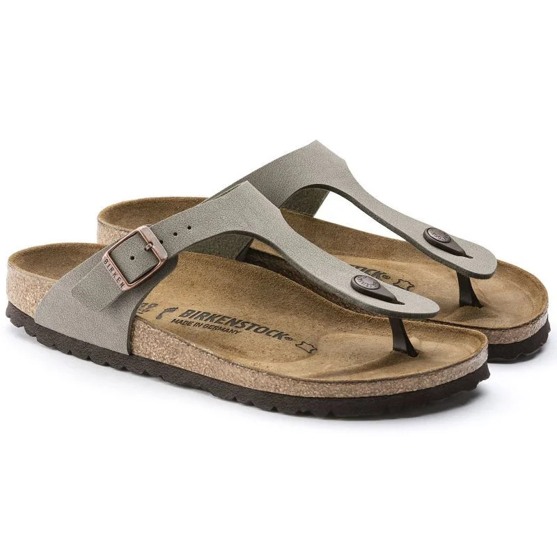 Dámské žabky Birkenstock Gizeh Stone Birko-Flor narrow šedé (0043393) 35