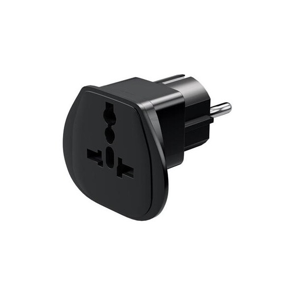 goobay Univerzální cestovní adaptér pro zahraniční spotřebiče do CZ zásuvky IEC 320 C13 ppadapter-12 Černá