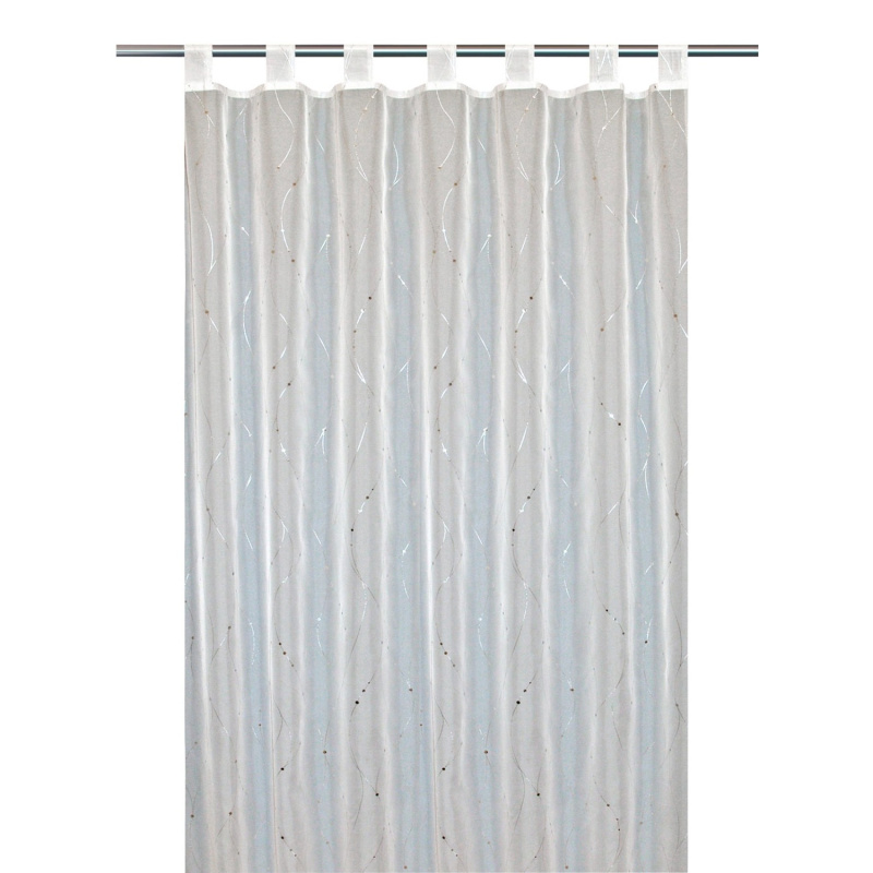 Bennetti Závěs s poutky, bílý 245 x 140 cm