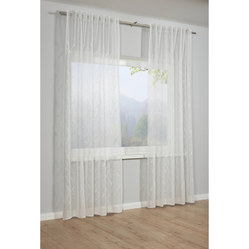 Bennetti Závěs se skrytými poutky Dolly-Voile výšivka přírodní 245 x 140 cm