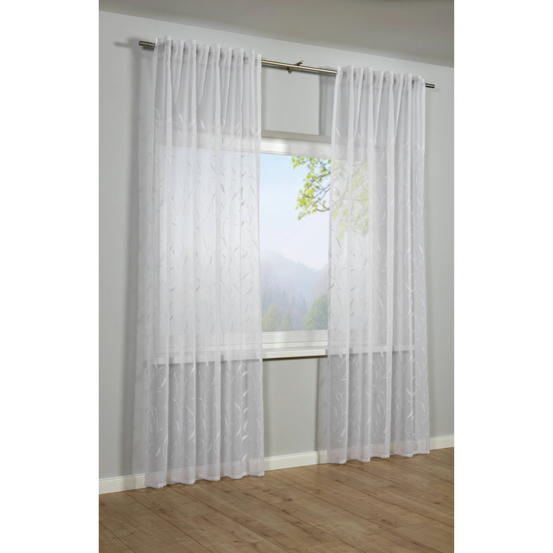 Bennetti Závěs se skrytými poutky, Etamin, bílý, 245 x 140 cm