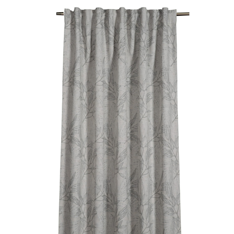 Sehlbach Závěs se skrytými poutky, reliéf větví, tmavě zelený, 175 x 135 cm