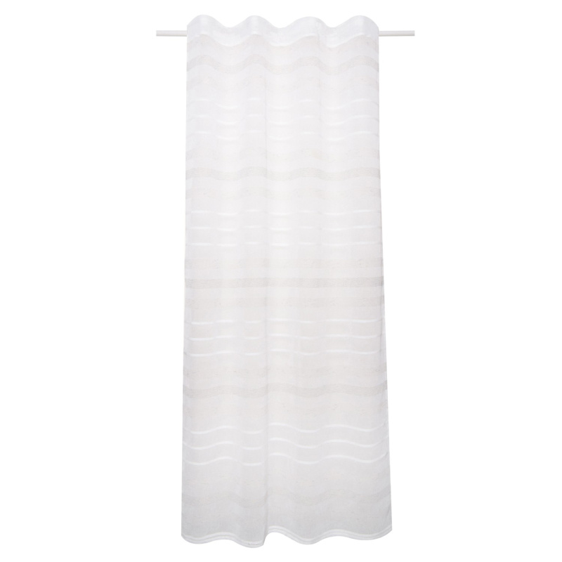 Sehlbach Závěs se skrytými poutky, tkané pruhy, bílý, 175 x 135 cm