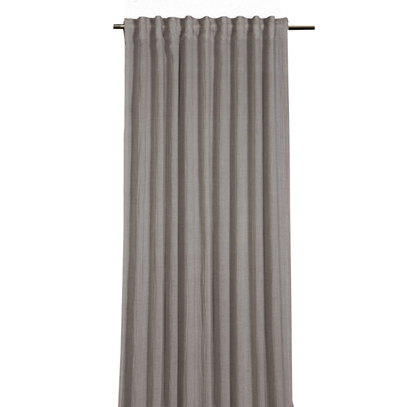 Sehlbach Závěs se skrytými poutky, struktura s bavlnou, stříbrně šedý 245x135 cm