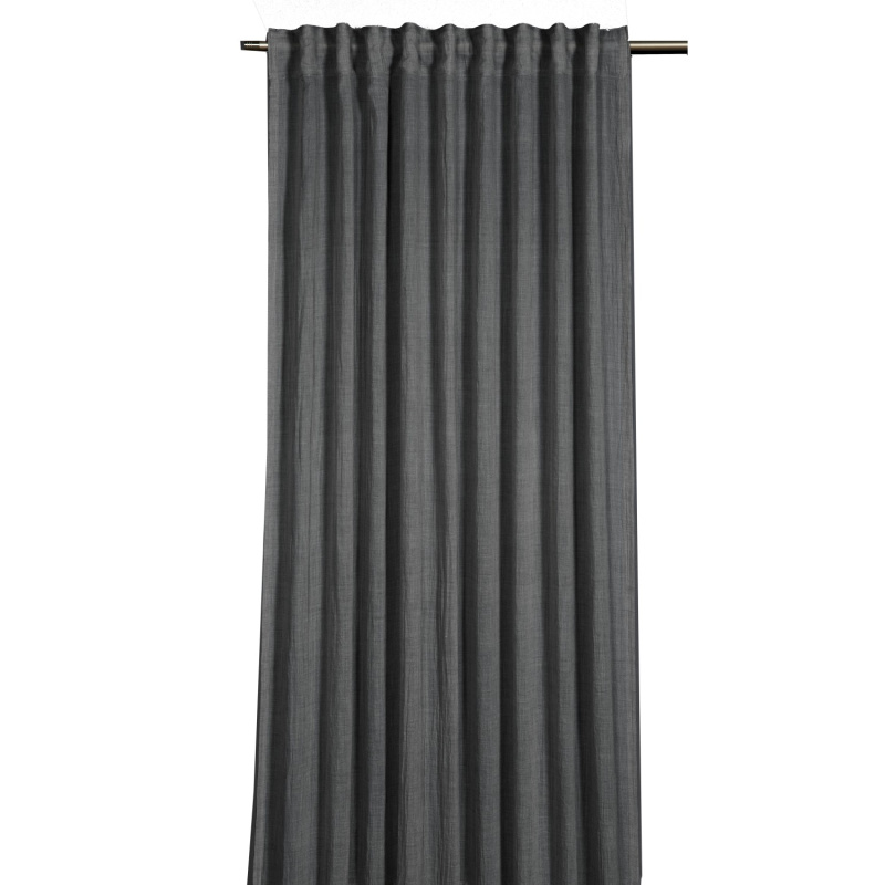 Sehlbach Závěs se skrytými poutky, struktura s bavlnou, antracit, 245 x 135 cm