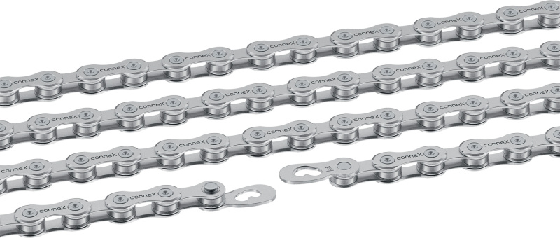 řetěz CONNEX 10sW pro 10-kolo, voskovaný, stříbrný