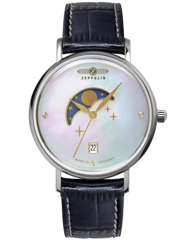 Zeppelin 7133-3 Luna Moon Phase 36mm 5ATM