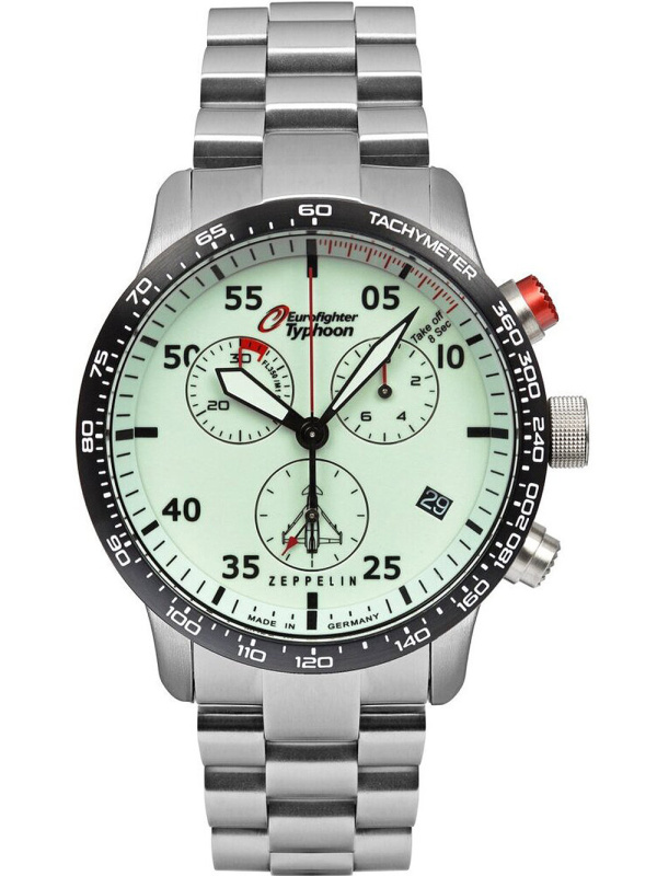 Zeppelin 7298M5 Eurofighter Typhoon quartz 43mm