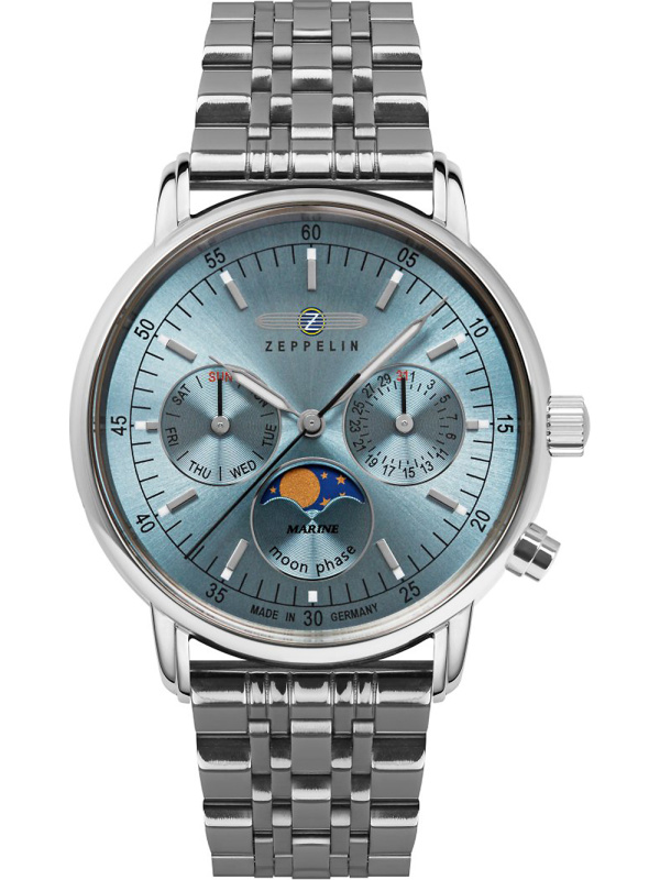 Zeppelin 8637M3 Méditerranée moon phase 36mm 5ATM