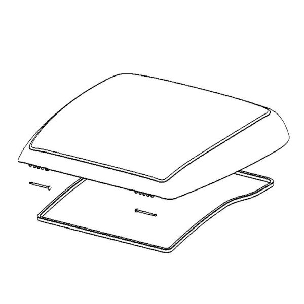 Náhradní sklo DOMETIC Mini Heki Plus/Style s těsněním a čepem závěsu