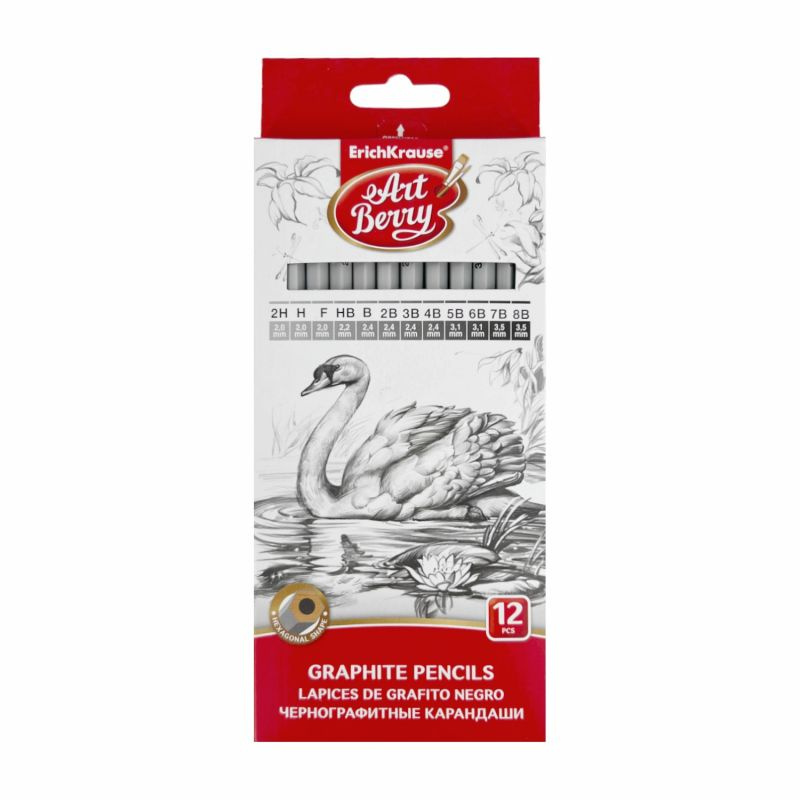 Grafitové tužky Art Berry sada 2H - 8B (12ks)