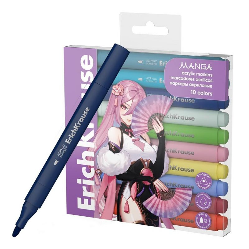 Akrylové popisovače Erich Krause Manga (10ks)
