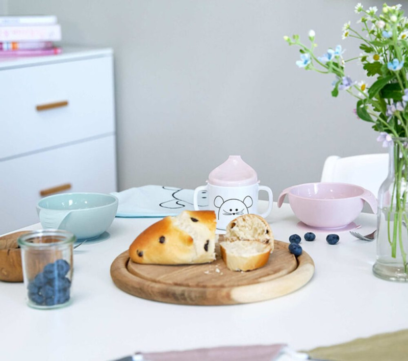 Lässig Bowl Silicone blue with suction pad