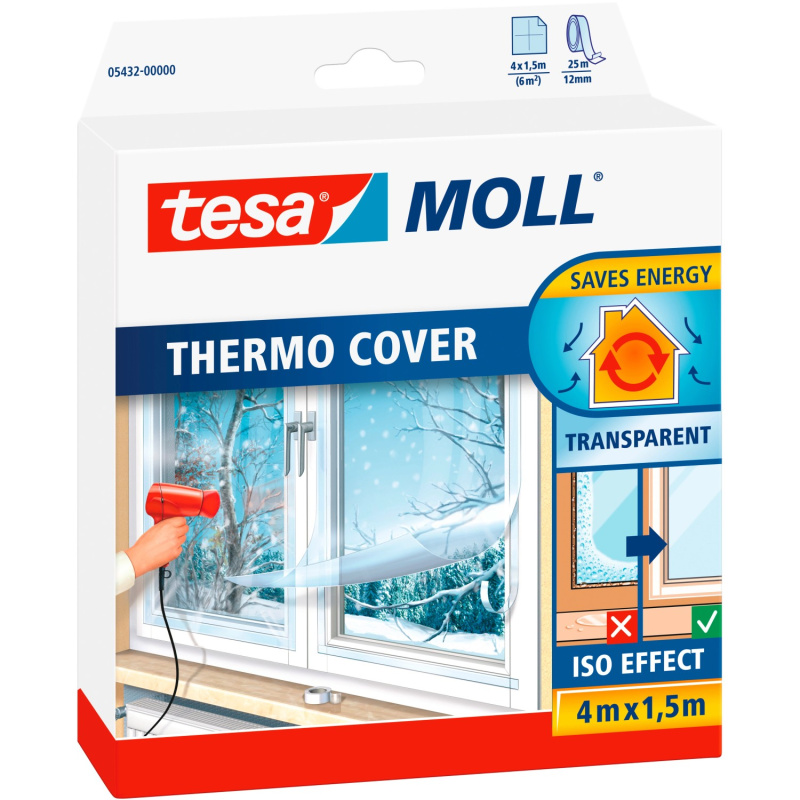tesa Termoizolační fólie do okna tesamoll Thermo Cover, 4 x 1,5 m