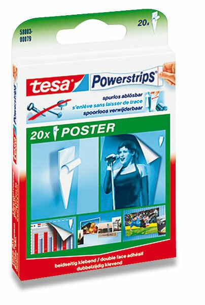 Samolepicí štítky Tesa Poster Strip oboustranné, 20 ks